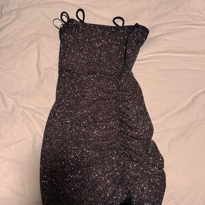 Elegant Black Glitter Dress
